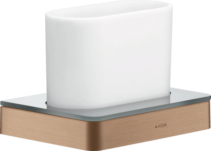 Купить купить стаканчик для зубных щеток axor universal softsquare матовое красное золото арт. 42834310