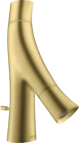 Купить купить смеситель для раковины axor starck organic 50, с двумя рукоятками, для гостевой раковины, со сливным гарнитуром, шлифованная медь арт. 12014950