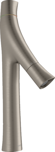 Купить купить смеситель для раковины axor starck organic 170, с двумя рукоятками, для накладной раковины, с не запираемым сливным набором, сталь арт. 12012800