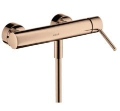 Смеситель для душа Axor Starck, однорычажный, внешнего монтажа, с плоской рычаговой рукояткой, полированное красное золото арт. 10665300