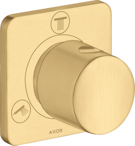 Купить купить запорный/переключающий вентиль trio/quattro axor citterio m, скрытого монтажа, шлифованное золото арт. 34920250