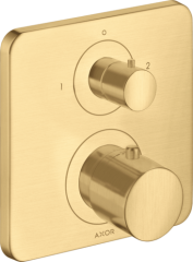 Термостат Axor Citterio M, с запорным/ переключающим вентилем, шлифованное золото арт. 34725250