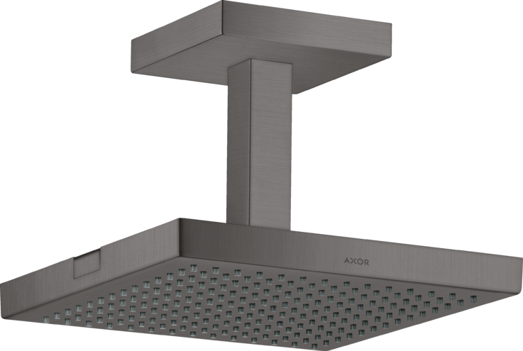 Купить купить верхний душ axor showersolutions 240/240 1jet, с потолочным подсоединением, шлифованный черный, хром арт. 10929340