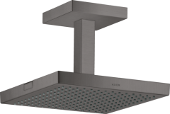 Верхний душ AXOR ShowerSolutions 240/240 1jet, с потолочным подсоединением, шлифованный черный, хром арт. 10929340