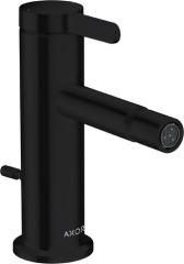Смеситель для биде, Axor One, однорычажный, со сливным гарнитуром, матовый черный арт. 48210670