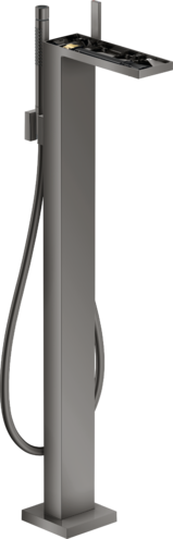 Купить купить смеситель для ванны axor myedition напольный без панели, полированный черный, хром арт. 47442330