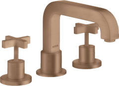 Смеситель AXOR Citterio на край ванны на 3 отверстия с крестообразными рукоятками, матовое красное золото арт. 39436310