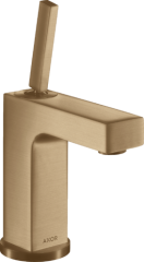 Смеситель для раковины AXOR Citterio 110, с тонкой рукояткой, с незапираемым сливным набором, матовая бронза арт. 39018140