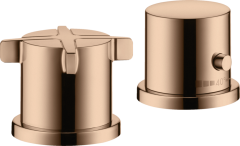 Термостат на край ванны AXOR Citterio E на 2 отверстия, полированное красное золото арт. 36412300