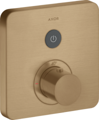 Термостат AXOR ShowerSelect для 1 потребителя, скрытого монтажа, softsquare, матовая бронза арт. 36705140