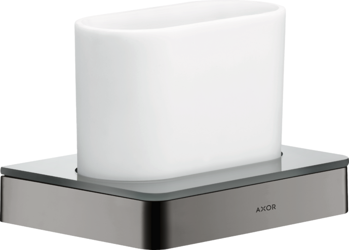 Купить купить стаканчик для зубных щеток axor universal softsquare полированный черный, хром арт. 42834330