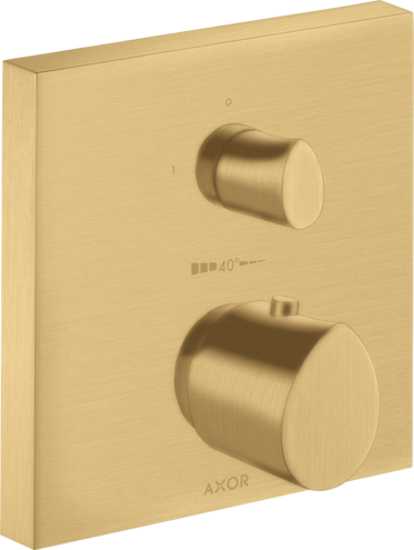 Купить купить термостат axor starck organic, с запорным вентилем, шлифованное золото арт. 12715250
