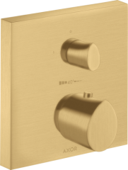Термостат Axor Starck Organic, с запорным вентилем, шлифованное золото арт. 12715250