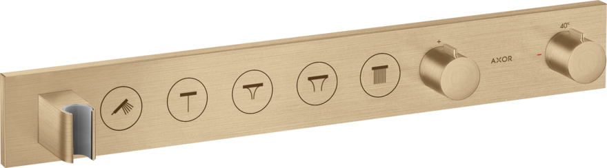 Купить купить термостат axor showerselect select 670/90, для 5 потребителей, скрытого монтажа, шлифованная бронза арт. 18358140