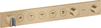 Купить купить термостат axor showerselect select 670/90, для 5 потребителей, скрытого монтажа, шлифованная бронза арт. 18358140