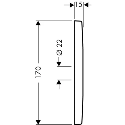 Купить купить настенная/потолочная панель для верхнего душа axor citterio, хром арт. 27419000