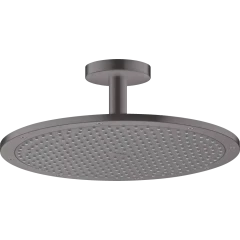Верхний душ Axor ShowerSolutions, 350, 1 jet, потолочным подсоединением, шлифованный черный, хром арт. 26035340
