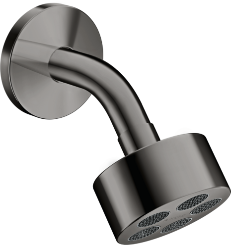 Купить купить верхний душ axor one 75 1jet ecosmart с держателем, полированный черный, хром арт. 48490330