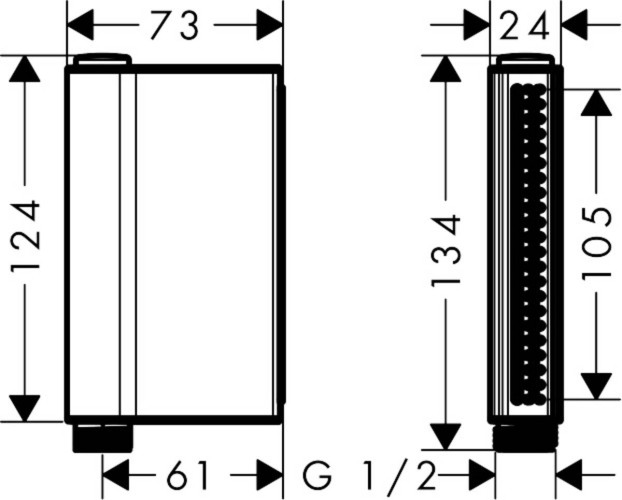 Купить купить ручной душ axor one 2jet, сталь арт. 45720800