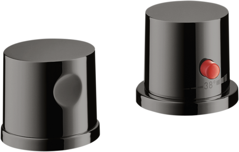 Купить купить термостат axor uno на край ванны, на 2 отверстия, полированный черный, хром арт. 38480330
