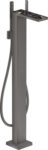 Купить купить смеситель для ванны axor myedition напольный без панели, матовый черный, хром арт. 47442340