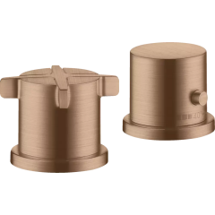 Термостат на край ванны AXOR Citterio E на 2 отверстия, матовое красное золото арт. 36412310