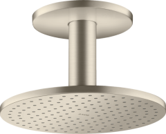 Верхний душ AXOR ShowerSolutions 250 2jet, с потолочным подсоединением, матовый никель арт. 35297820