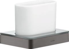 Стаканчик для зубных щеток AXOR Universal Softsquare матовый черный, хром арт. 42834340