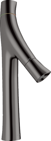 Купить купить смеситель для раковины axor starck organic 170, с двумя рукоятками, для накладной раковины, с не запираемым сливным набором, полированный черный, хром арт. 12012330