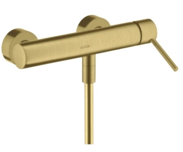 Купить купить смеситель для душа axor starck, однорычажный, внешнего монтажа, с плоской рычаговой рукояткой, шлифованная медь арт. 10665950