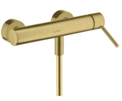 Смеситель для душа Axor Starck, однорычажный, внешнего монтажа, с плоской рычаговой рукояткой, шлифованная медь арт. 10665950