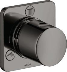 Запорный/переключающий вентиль Trio/Quattro Axor Citterio M, скрытого монтажа, полированный черный, хром арт. 34920330