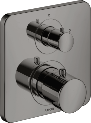 Купить купить термостат axor citterio m, с запорным/ переключающим вентилем, полированный черный, хром арт. 34725330