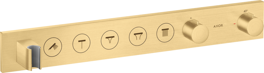 Купить купить термостат axor showerselect select 670/90, для 5 потребителей, скрытого монтажа, шлифованное золото арт. 18358250
