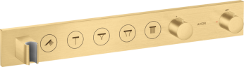 Купить купить термостат axor showerselect select 670/90, для 5 потребителей, скрытого монтажа, шлифованное золото арт. 18358250