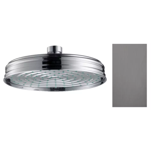 Купить купить верхний душ axor montreux classic, 180 мм, 1 jet, шлифованный черный, хром арт. 28487340