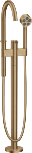Купить купить смеситель для ванны, axor one, однорычажный, напольный, шлифованная бронза арт. 48440140