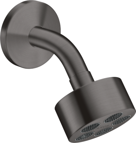 Купить купить верхний душ axor one 75 1jet ecosmart с держателем, шлифованный черный, хром арт. 48490340
