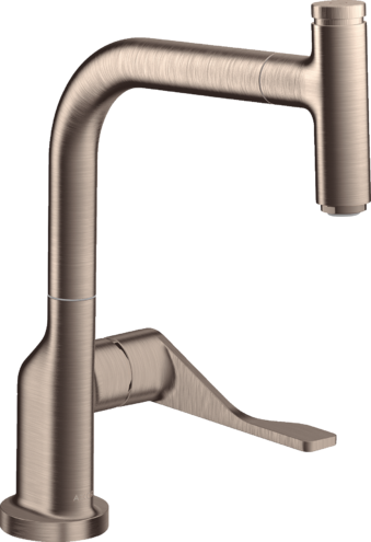 Купить купить смеситель для кухни axor citterio select 230, с вытяжным изливом, матовый никель арт. 39861820