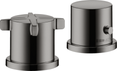 Термостат на край ванны AXOR Citterio E на 2 отверстия, полированный черный, хром арт. 36412330