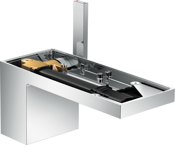 Купить купить смеситель для раковины axor myedition 70 со сливным клапаном push-open без панели, хром арт. 47012000