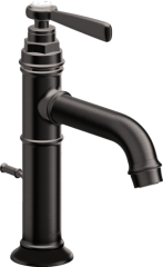 Смеситель для раковины Axor Montreux 100, однорычажный, с рычаговой рукояткой, со сливным гарнитуром, шлифованный черный, хром арт. 16515340