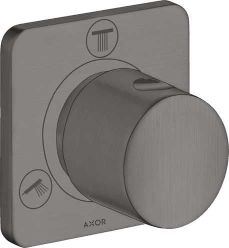 Купить купить запорный/переключающий вентиль trio/quattro axor citterio m, скрытого монтажа, шлифованный черный, хром арт. 34920340