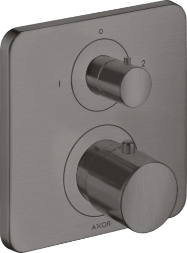 Купить купить термостат axor citterio m, с запорным/ переключающим вентилем, шлифованный черный, хром арт. 34725340