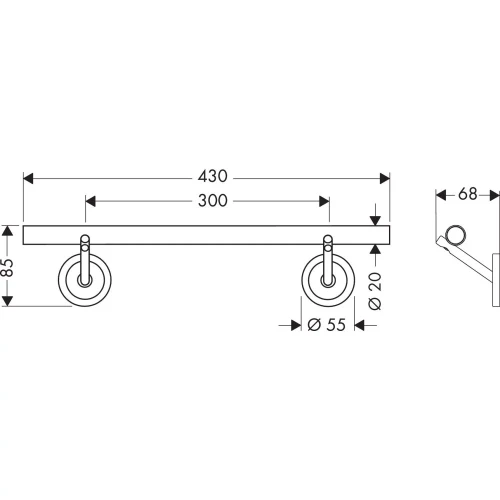 Купить купить поручень axor starck, хром арт. 40830000