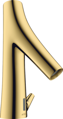 Купить купить смеситель для раковины axor starck organic, электронный, с регулировкой температуры, питание от сети 230v, полированное золото арт. 12173990