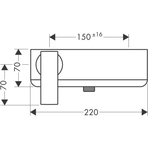 Купить купить смеситель для душа axor citterio внешнего монтажа с рычаговой рукояткой, хром арт. 39600000