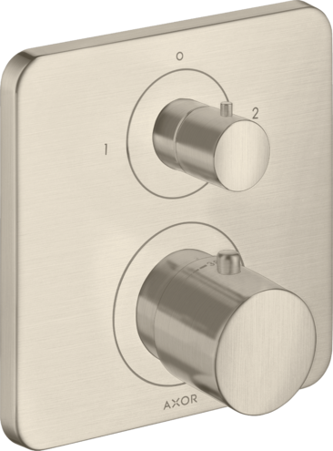 Купить купить термостат axor citterio m, с запорным/ переключающим вентилем, шлифованный никель арт. 34725820