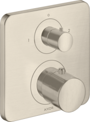 Термостат Axor Citterio M, с запорным/ переключающим вентилем, шлифованный никель арт. 34725820