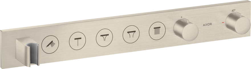 Купить купить термостат axor showerselect select 670/90, для 5 потребителей, скрытого монтажа, шлифованный никель арт. 18358820